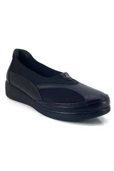 Beety 051 Γνήσιο Δερμάτινο Casual Γυναικεία Παπούτσια-Μαύρο