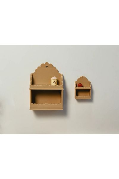 CharmFancy 1/12 Scale Wall Shelf Miniature Diorama Ware Accessory