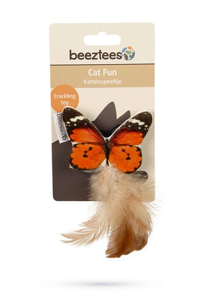 Beeztees Cat Toy, Butterfly, Feather, 8X16X2Cm Hnzrn