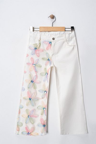 ILY Kids Floral Patterned Wide Leg 2-Piece Children's Suit