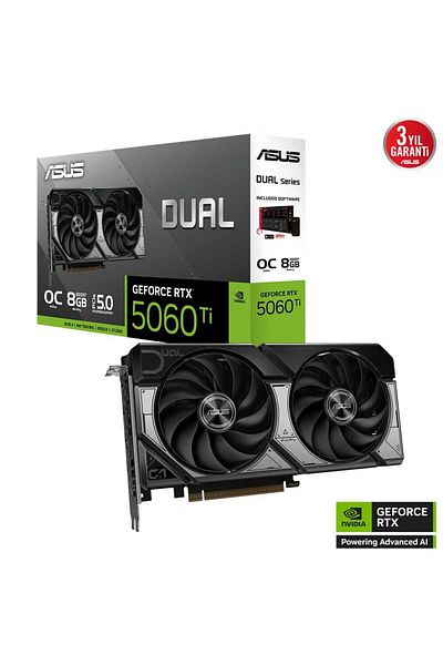 ASUS Dual-Rtx5060Ti-O8G 8Gb Ddr7 128Bit 3Xdp Graphics Card