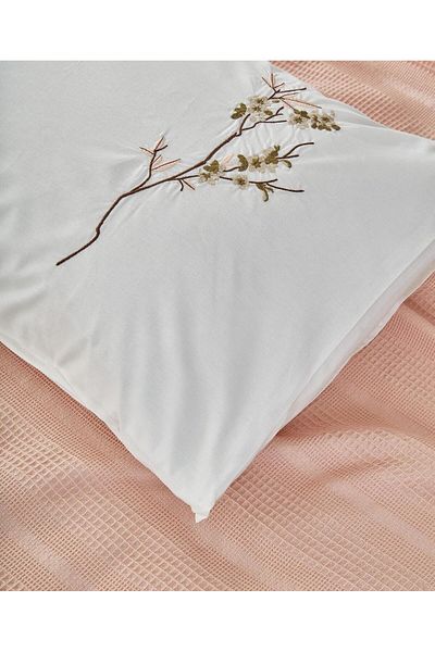 HUZUR ÇEYİZ İrina Marina 4 Piece Embroidered Pique Set