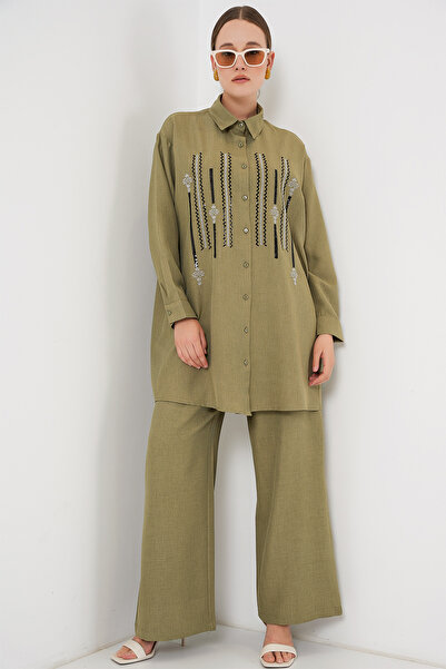 Bigdart Παντελόνι με μοτίβο τουνίκ Σετ δύο τεμαχίων 6720 - Çağla