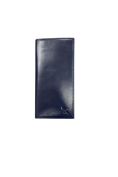 Karalı Deri Karali Leather Magnetic Back Card Holder Wallet Navy Blue Bc429-4