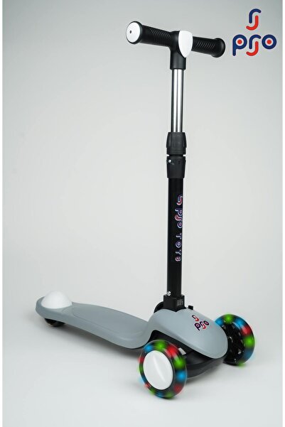 PRO Toys Işık/Ledli Üç Teker Yükseklik Ayarlanabilir ve Katlanabilir Fren Sistemli Çocuk Scooter
