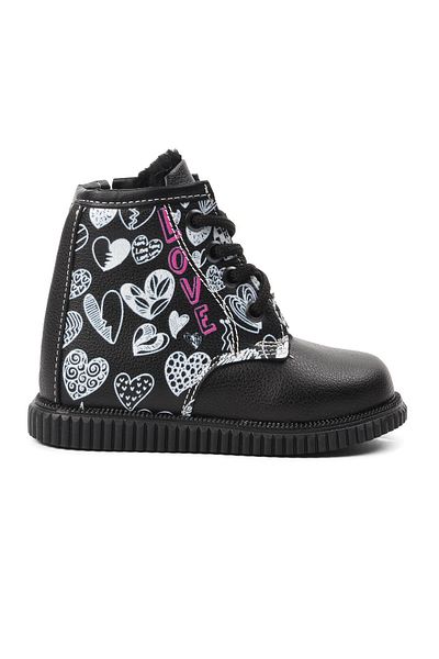 Aspor Black Patterned Children's Boots