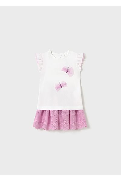 MAYORAL 01-04 Years Baby Girl Mayoral Powder Skirt Suit - Powder