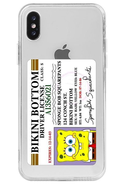 WANNA PROTECT iPhone XS Driver Pattern Patterned Transparent Silicone Phone Case