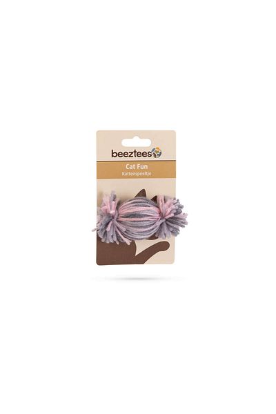 Beeztees Cat Toy, Ball, Wool, Pink and Gray, 10X5X5Cm Almla