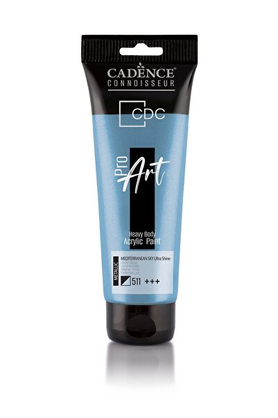 Cadence Boya طلاء أكريليك معدني شديد اللمعان من بروارت Prd-511 سماء البحر الأبيض المتوسط ​​120 مل