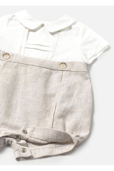 MAYORAL Baby Buttoned Jumpsuit Beige 1615
