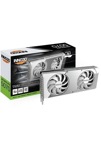 INNO3D Rtx5070 12Gb Twin X2 Oc N50702-12D7X-195064W Gddr7 192Bit HDMI Dp Pcie 5.0 White