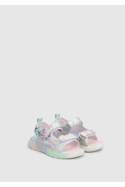 Kiddo Silver Girl's Flat Sandals