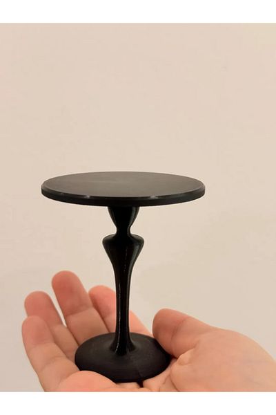 CharmFancy 1/12 Scale Pedestal Coffee Table Miniature Diorama Ware Accessory