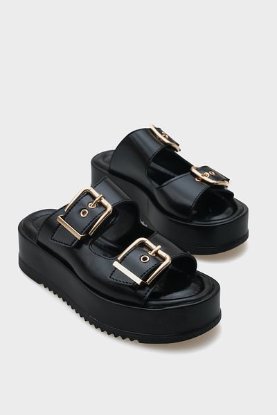 Capone Outfitters Papuci de damă Marley cu cataramă dublă cu toc pană