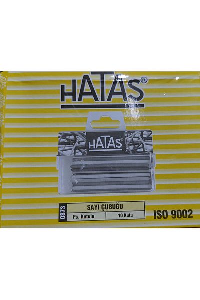HATAS Mixed Color Number Stick Plastic Box of 10