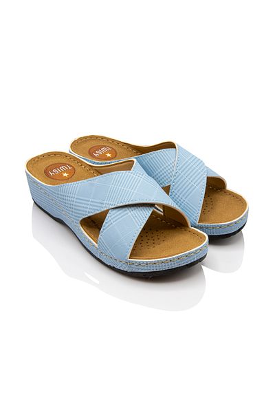 Twigy Papuci de damă Blue Esin - Mărimea 36/40