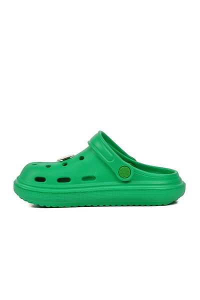 Aspor Green Unisex Sabo Kids Slippers