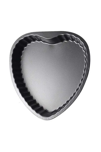PUFO Tavă de copt metalică în formă de inimă, oțel inoxidabil, 27 cm