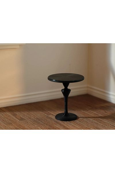 CharmFancy 1/12 Scale Pedestal Coffee Table Miniature Diorama Ware Accessory