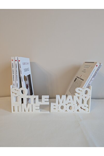 just3dprintings "So Many Books, So Little Time" Kitap Tutucu - Dekoratif  Tas...