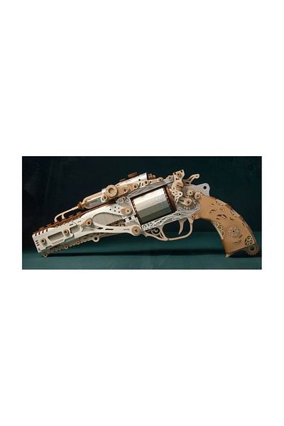 ROKR 3D Puzzle, Classic Revolver White, HC, Wood, 176 Pieces