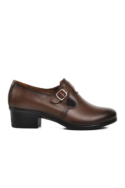 Aspor Walnut Brown Women's Heeled Classic Shoes