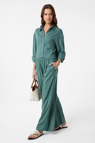 Antioch Women's Trousers with Green Stripe Detail