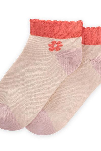 Cigit Heel Toe Colorful Children's Booties Socks 5-12 Years Old Powder - Yavruağzı