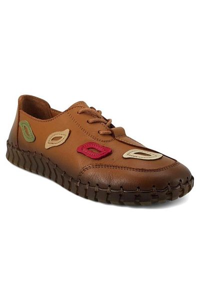 venüs ayakkabı Venus 2010727   Genuine Leather Women's Casual Shoes-Tan