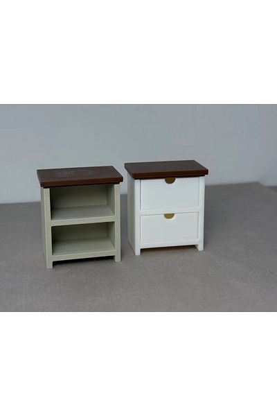 CharmFancy 1/12 Scale Nightstand Miniature Diorama Ware Accessory