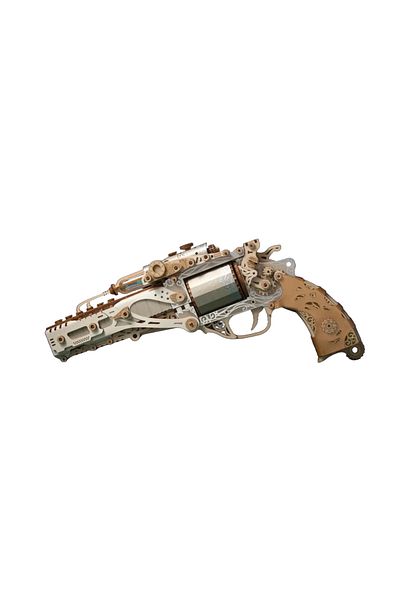 ROKR 3D Puzzle, Classic Revolver White, HC, Wood, 176 Pieces