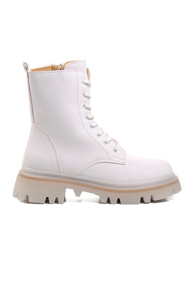 Aspor White Women's Boots with Fleece Inside