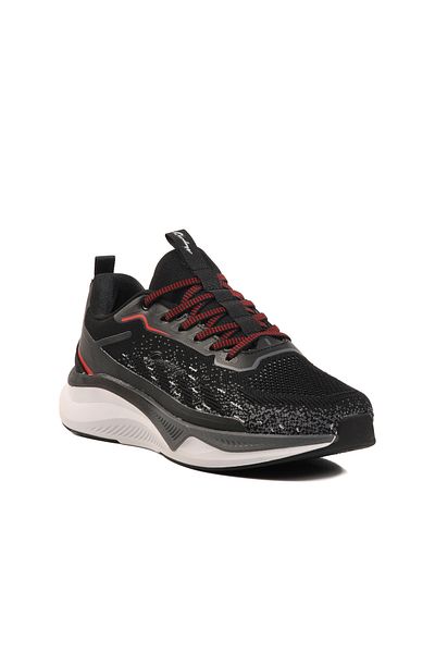 Aspor Black Knitwear Memory Foam Men's Sports Shoes