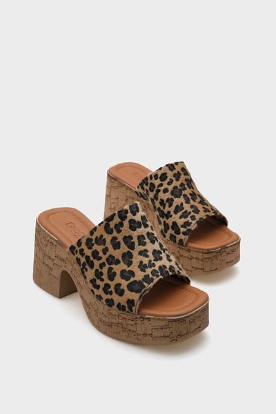 Capone Outfitters Γυναικείες παντόφλες Maria Platform Single Strap Suede