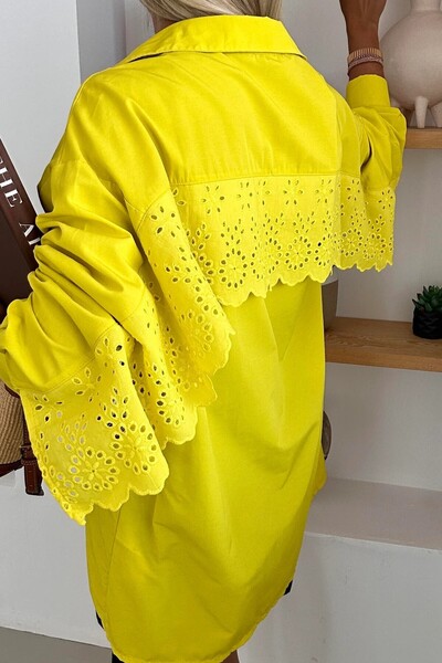 BEBE PLUS Bebe Kadın Sırtta Fisto Detaylı Oversize Gömlek