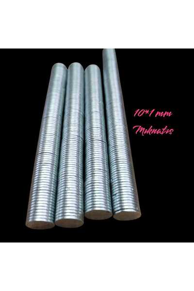 KARAASLAN Neodyum Mıknatıs Çap 10 mm Kalınlık D10X1 MM Çok Güçlü Yuvarlak Mık...