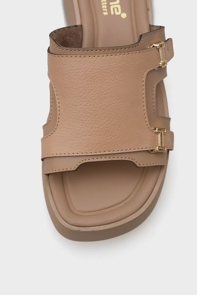 Capone Outfitters Γυναικείες άνετες παντόφλες Merna Wedge με διπλή αγκράφα