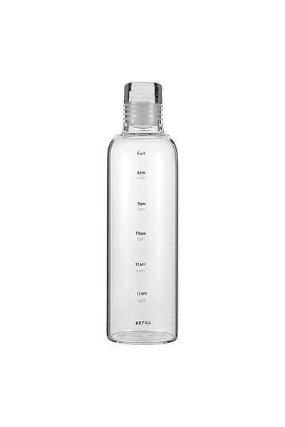 PUFO Sticlă pentru apă sau lichide din material borosilicat, capac etanș, 500 ml
