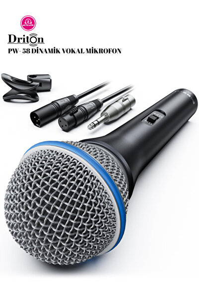 DRİTON PW-58 DİNAMİK VOKAL KABLOLU EL MİKROFON