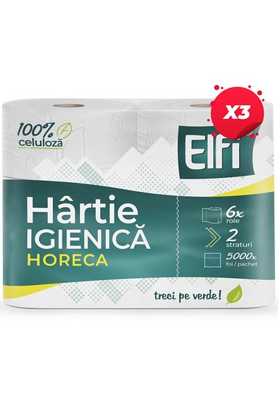 Elfi X3-ELFI TOILET PAPER 6ROLLS 2ST 300GR HORECA