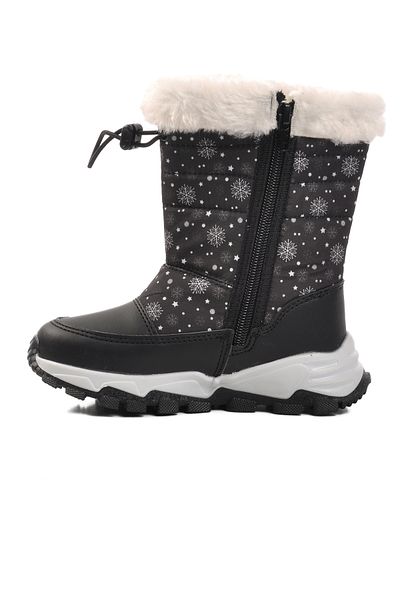 Aspor Black Girl's Boots with Fleece Inside