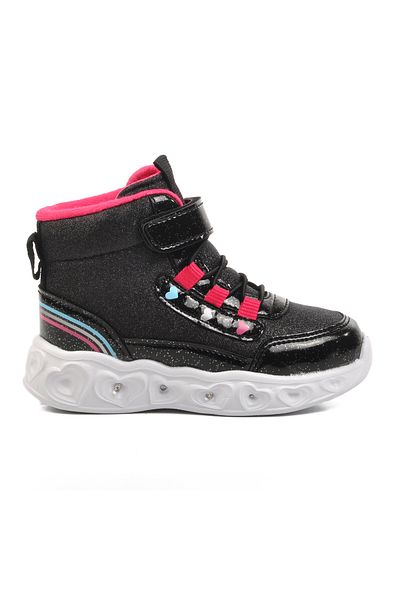 Aspor Black Polyester Blended Girl's Boots