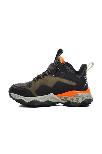 pepino Black Orange Polyester Blended Children's Sports Shoes