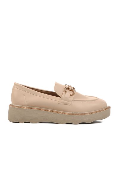 Aspor Beige Women's Loafer Shoes