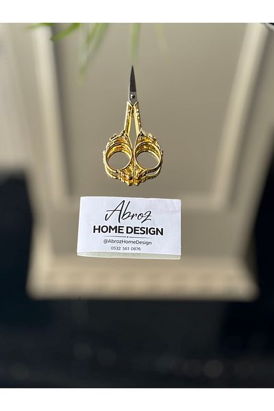 ABROZ HOME DESIGN Gold Promise Scissors
