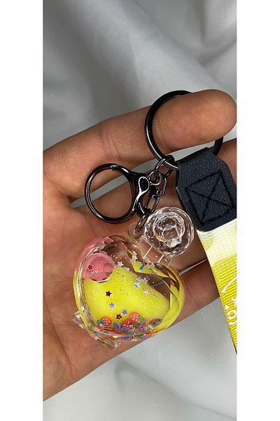 nss sky rock Heart Shaped Liquid Filled Fancy Potion Bottle Keychain and Bag Accessory