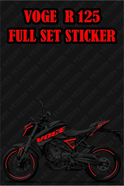 TRİDERS Voge R 125 Full Set Sticker REFLEKTÖRLÜ KIRMIZI
