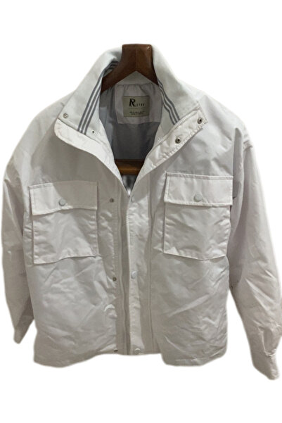 Retro Yağmurluk mont cepli astarli fermuarlı