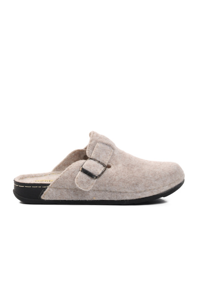 Aspor Beige Textile Women's Sabo Slippers